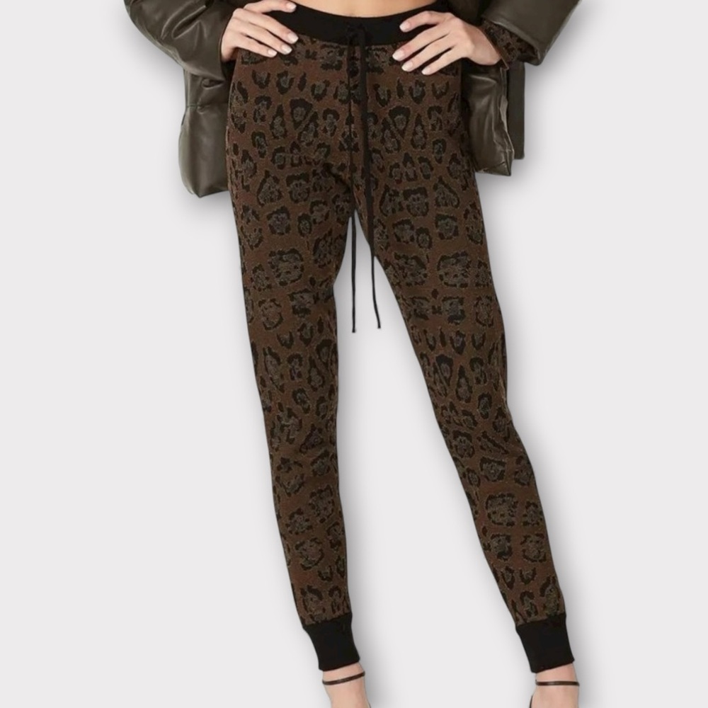 Baja East Leopard Print Joggers Size 00